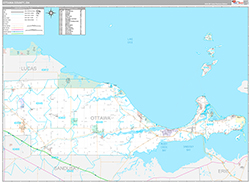 Ottawa County Wall Map Premium Style 2026