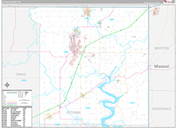 Ottawa County Wall Map Premium Style 2026