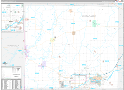 Outagamie County, WI Wall Map Premium Style 2024