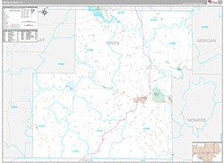 Owen County Wall Map Premium Style 2026
