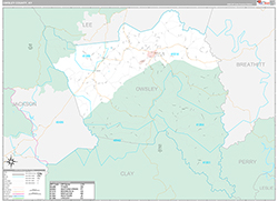 Owsley County, KY Wall Map Premium Style 2026