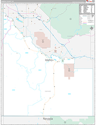 Owyhee County Wall Map Premium Style 2026