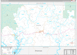 Ozark County Wall Map Premium Style 2026