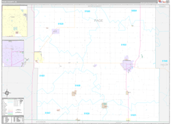 Page County, IA Wall Map Premium Style 2024