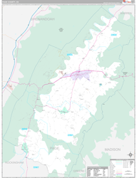 Page County, VA Wall Map Premium Style 2024