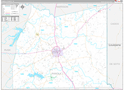 Panola County Wall Map Premium Style 2026