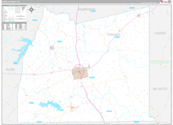 Panola County, TX Wall Map Premium Style 2024