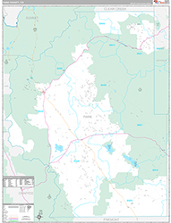 Park County Wall Map Premium Style 2026