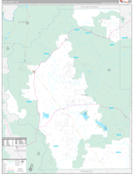 Park County, CO Wall Map Premium Style 2024