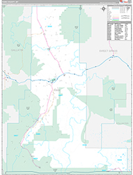 Park County, MT Wall Map Premium Style 2026