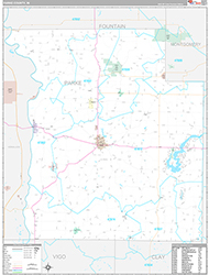 Parke County Wall Map Premium Style 2026