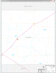 Parmer County, TX Wall Map Premium Style 2024