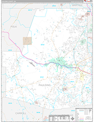 Paulding County Wall Map Premium Style 2026