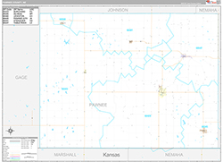Pawnee County Wall Map Premium Style 2026