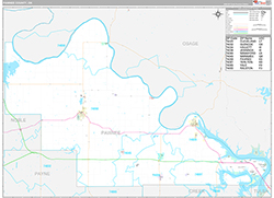 Pawnee County Wall Map Premium Style 2026