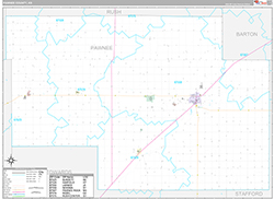 Pawnee County, KS Wall Map Premium Style 2026