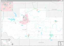 Payne County, OK Wall Map Premium Style 2024