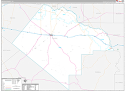 Pecos County Wall Map Premium Style 2026