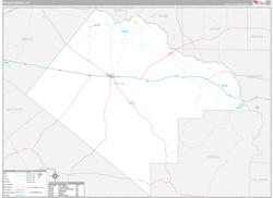 Pecos County, TX Wall Map Premium Style 2024
