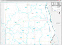 Pembina County Wall Map Premium Style 2026