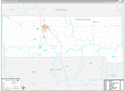 Pennington County Wall Map Premium Style 2026