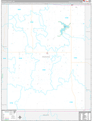 Perkins County Wall Map Premium Style 2026