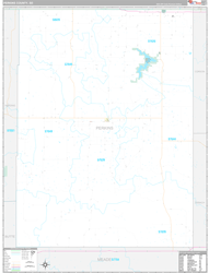 Perkins County, SD Wall Map Premium Style 2024