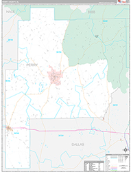 Perry County Wall Map Premium Style 2026