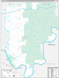 Perry County Wall Map Premium Style 2026