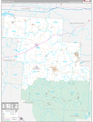 Perry County Wall Map Premium Style 2026