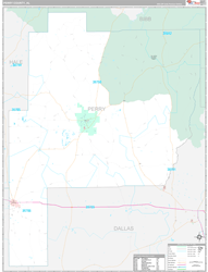 Perry County, AL Wall Map Premium Style 2024