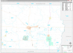 Perry County, IL Wall Map Premium Style 2024