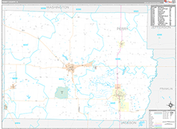 Perry County, IL Wall Map Premium Style 2026