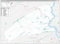 Perry County, PA Wall Map Premium Style 2024