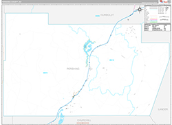 Pershing County Wall Map Premium Style 2026