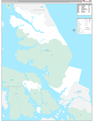 PetersburgBorough (County), AK Wall Map Premium Style 2024