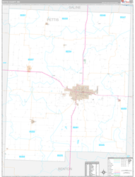 Pettis County, MO Wall Map Premium Style 2024