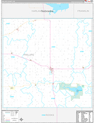Phillips County Wall Map Premium Style 2026