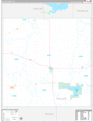Phillips County, KS Wall Map Premium Style 2024
