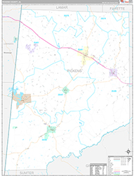 Pickens County Wall Map Premium Style 2026