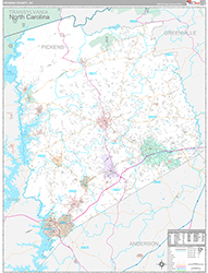 Pickens County Wall Map Premium Style 2026
