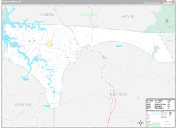 Pickett County, TN Wall Map Premium Style 2024