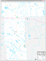 Pierce County Wall Map Premium Style 2026