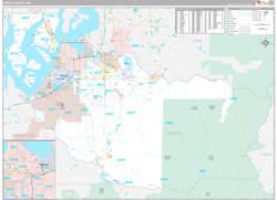 Pierce County WA Wall Maps MapSales   Pierce WA 