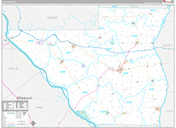 Pike County Wall Map Premium Style 2026
