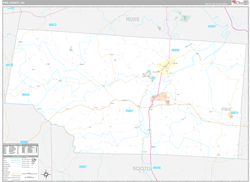 Pike County, OH Wall Map Premium Style 2024