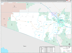 Pima County Wall Map Premium Style 2026