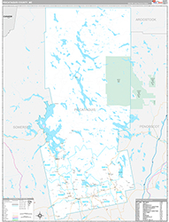 Piscataquis County Wall Map Premium Style 2026