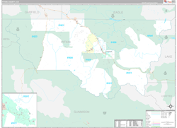Pitkin County, CO Wall Map Premium Style 2024