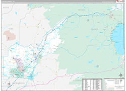Placer County, CA Wall Map Premium Style 2026